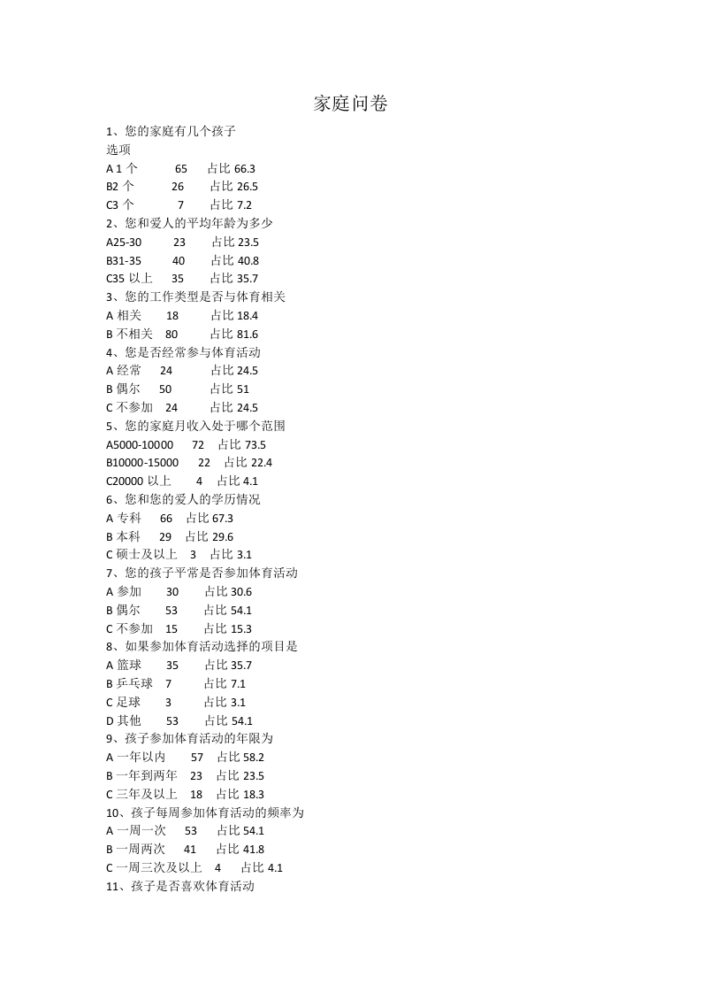 家庭问卷-知知文库