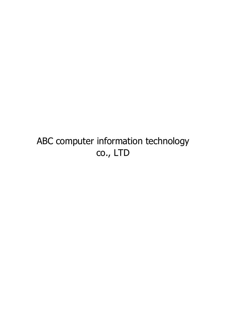 ABCcomputerinformationtechnologyco，LTD