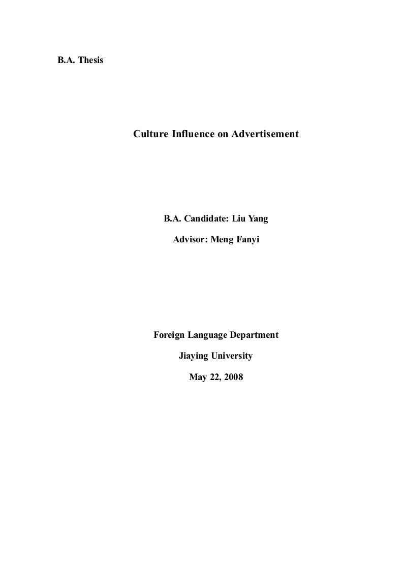 CultureInfluenceonAdvertisement