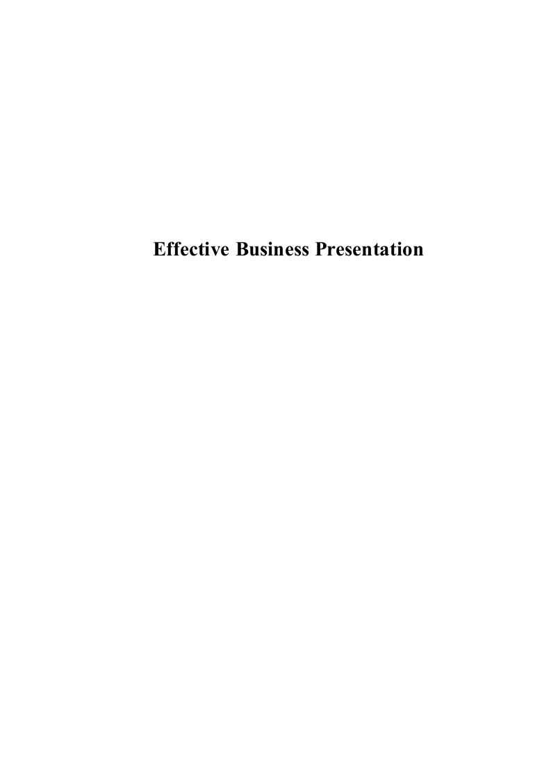 EffectiveBusinessPresentation