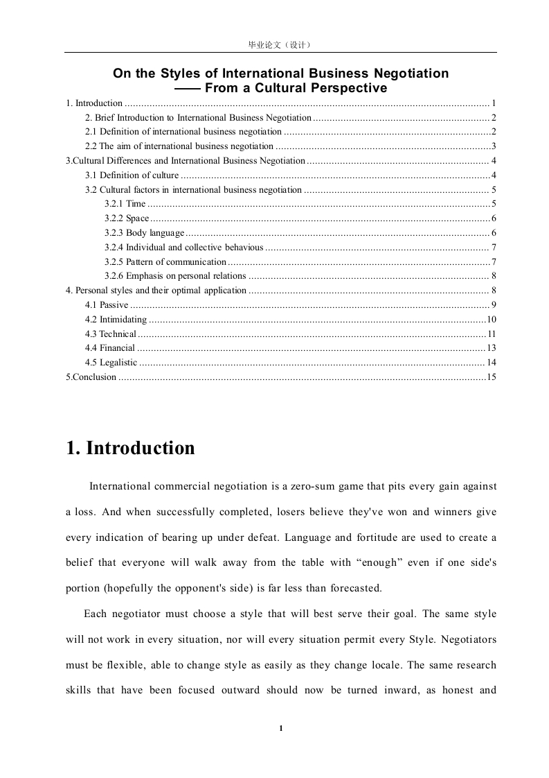 OntheStylesofInternationalBusinessNegotiation