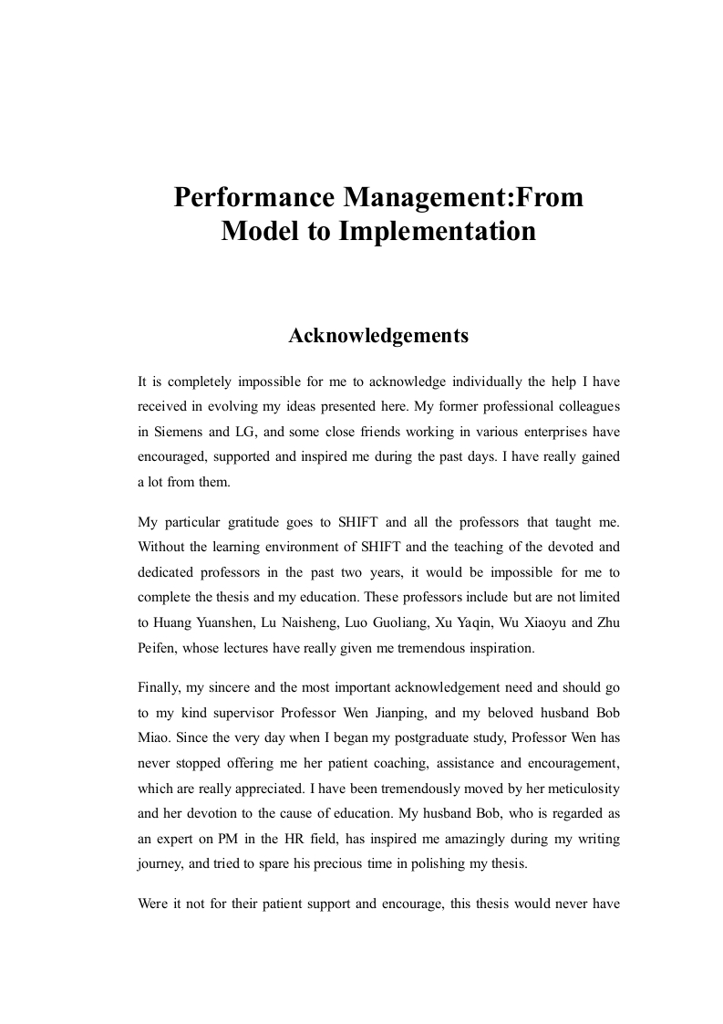 PerformanceManagementFromModeltoImplementation