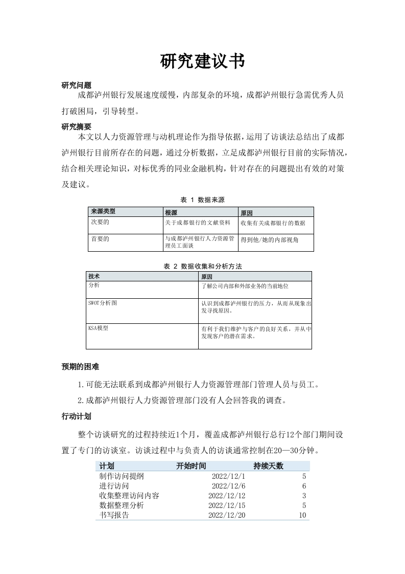 成都泸州银行人力资源管理存在的问题及其解决办法